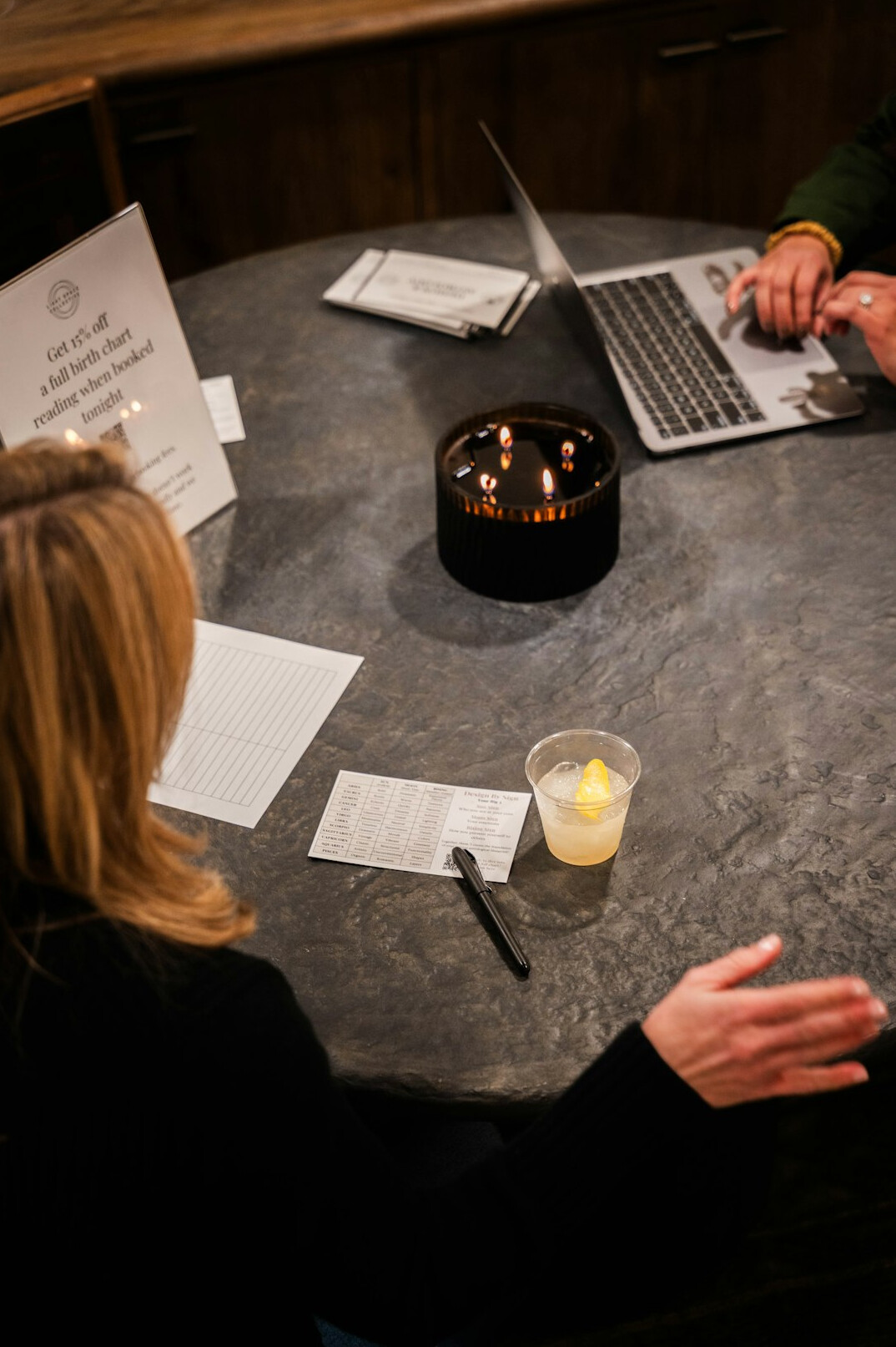 voice coach working with executive